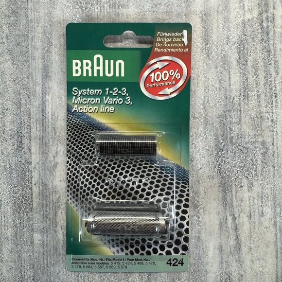 OEM Replacement Foils & Cutter 424 BRAUN 3000 Series SYSTEM 1-2-3 Series Shaver - Picture 1 of 4